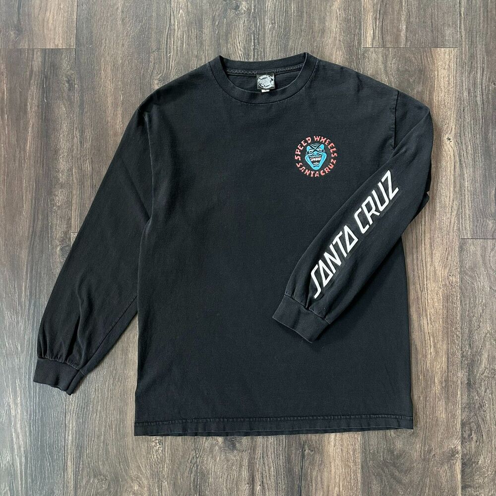 Santa Cruz Shirt Speed Wheels Screaming Hand Long Sleeve Graphic Tee Men's Large